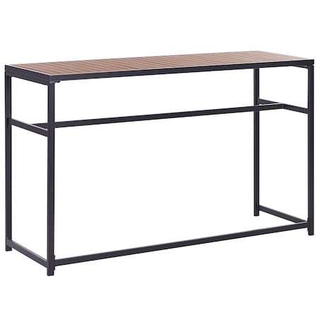 Stolik ogrodowy barowy AVETRANA 150 cm 50 cm Czarny