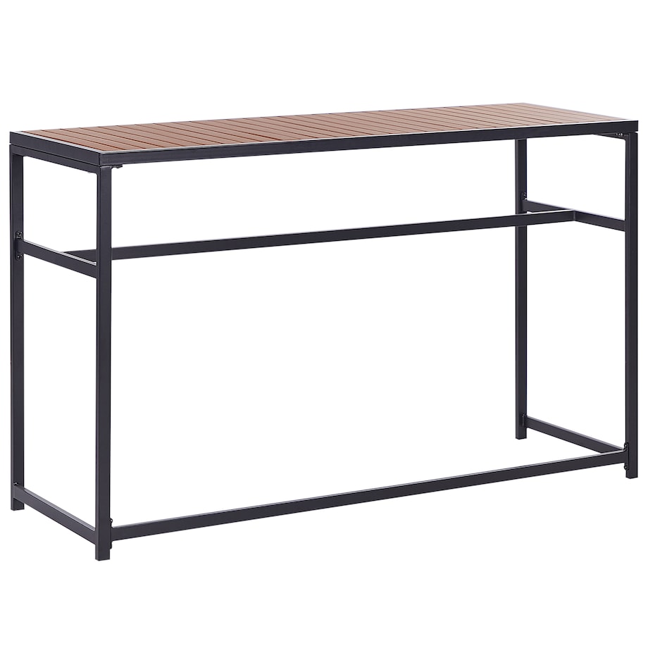 Stolik ogrodowy barowy AVETRANA 150 cm 50 cm Czarny