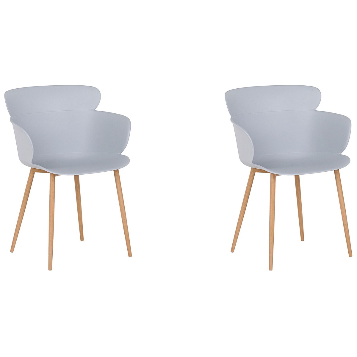 Zestaw 2 krzeseł do jadalni szary SUMKLEY