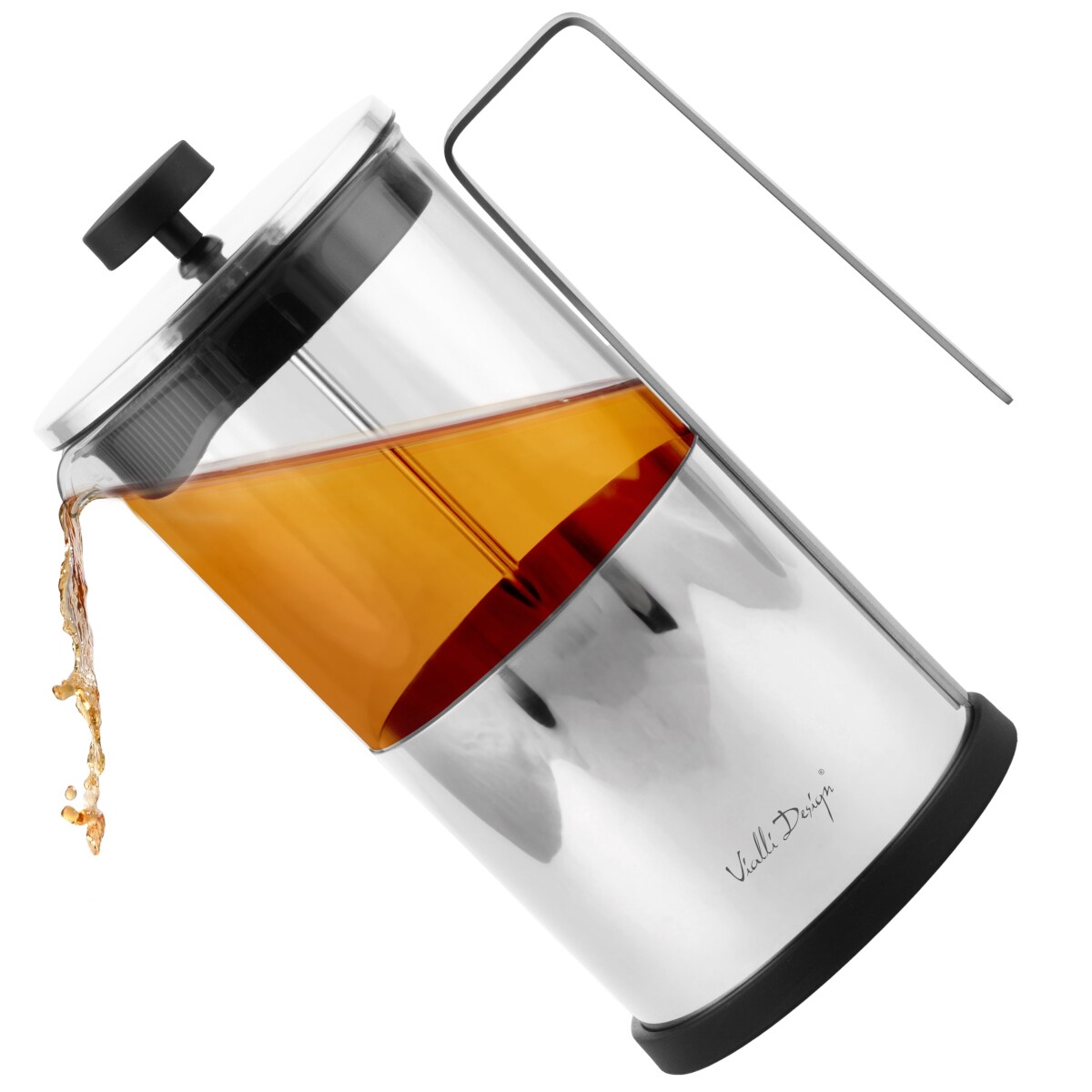 Zaparzacz do kawy i herbaty 1000 ml Diamante srebrny 0688