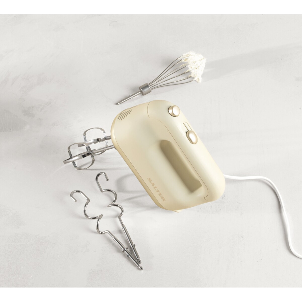 Mikser ręczny 250 W SALTER, 5 prędkości, 3 końcówki