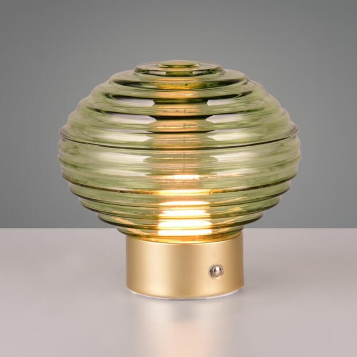 Szklana lampa stołowa Earl R57771115 RL Light LED 2W 3000K mosiądz zielona