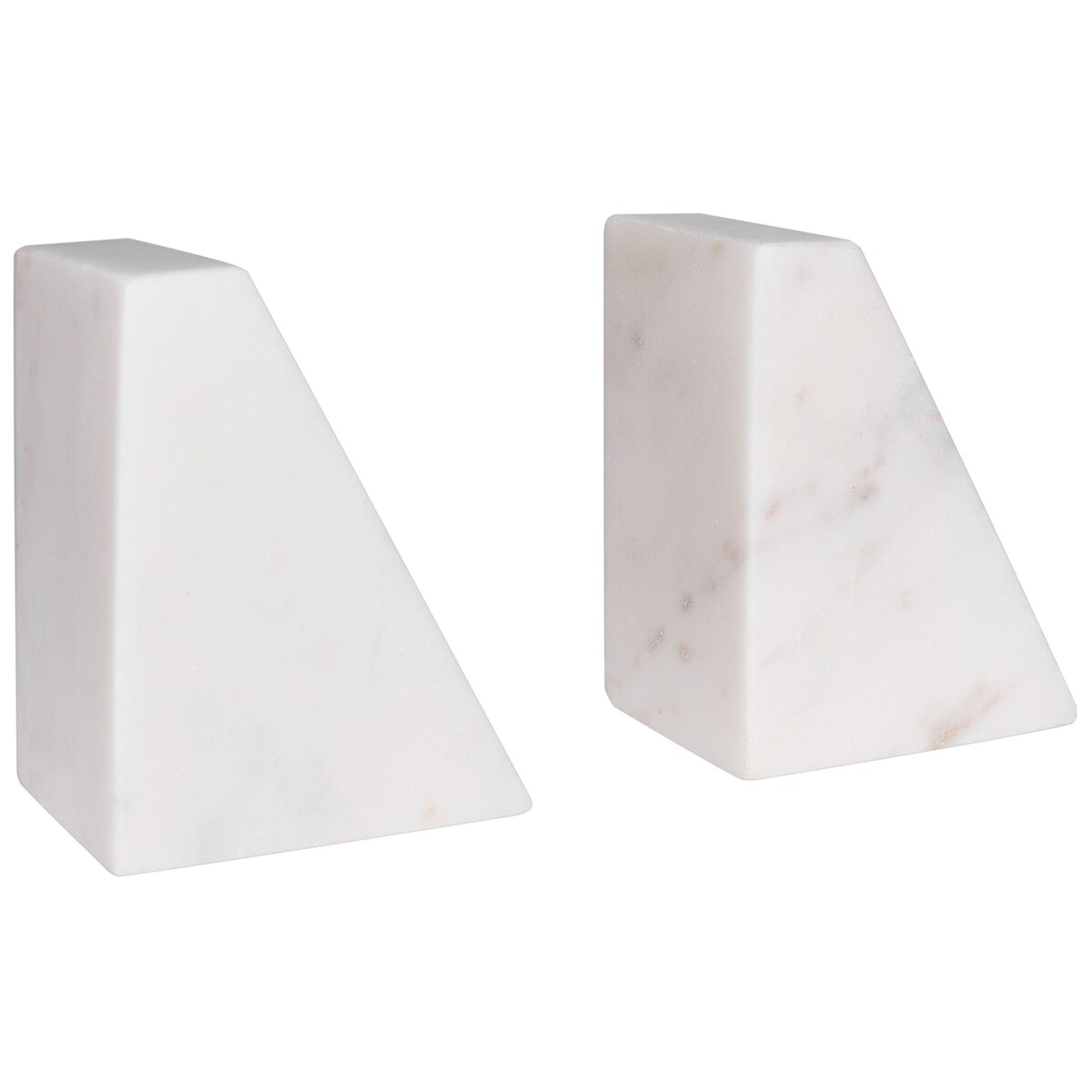 Zestaw 2 marmurowych podpórek do książek biały KROKOS