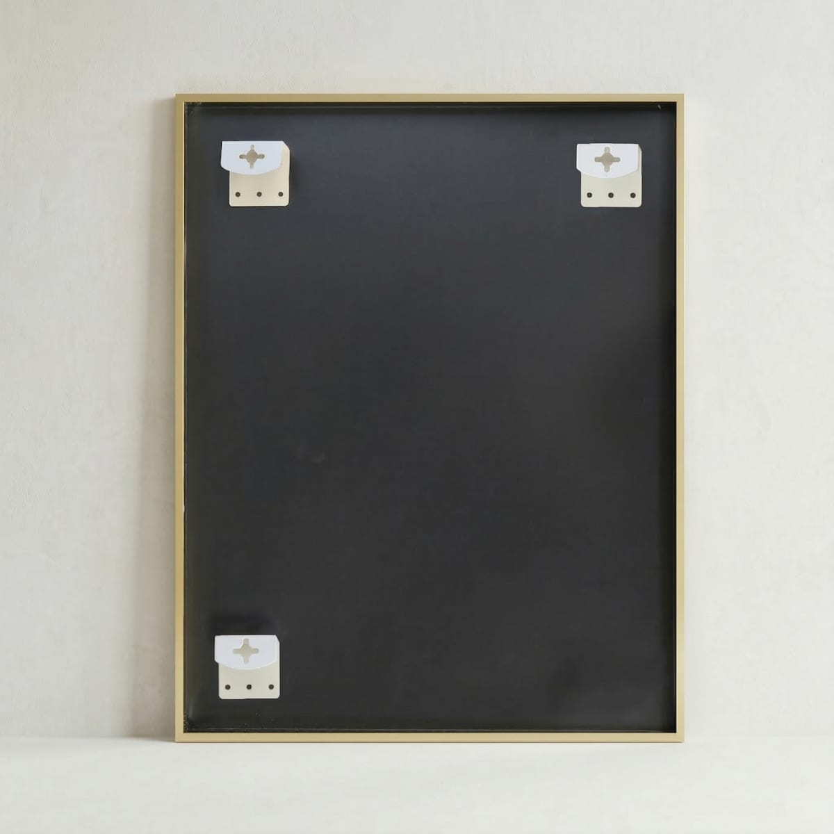 Lustro wiszące SKARP, prostokątne, 60 x 80 cm, kolor złoty, szkło