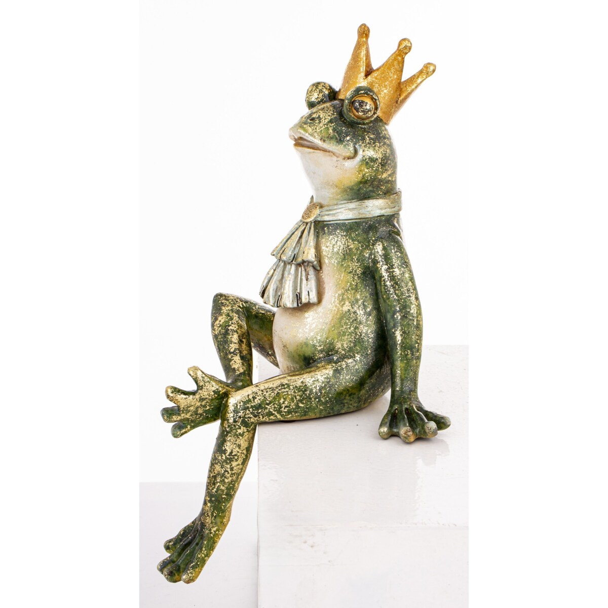 Dekoracja - figurka żabiego króla 31x19x16 cm RE RANA z żabotem