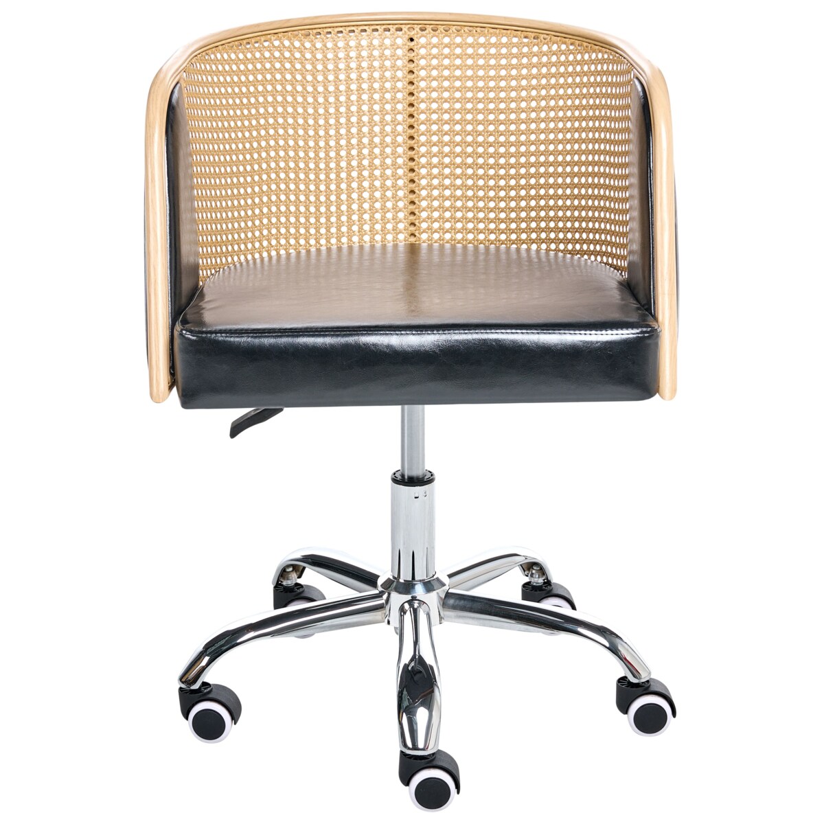 Krzesło obrotowe ELKHART Ekoskóra Czarny