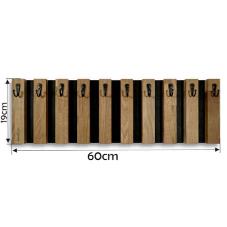 Drewniany wieszak na klucze Lamele 60cm