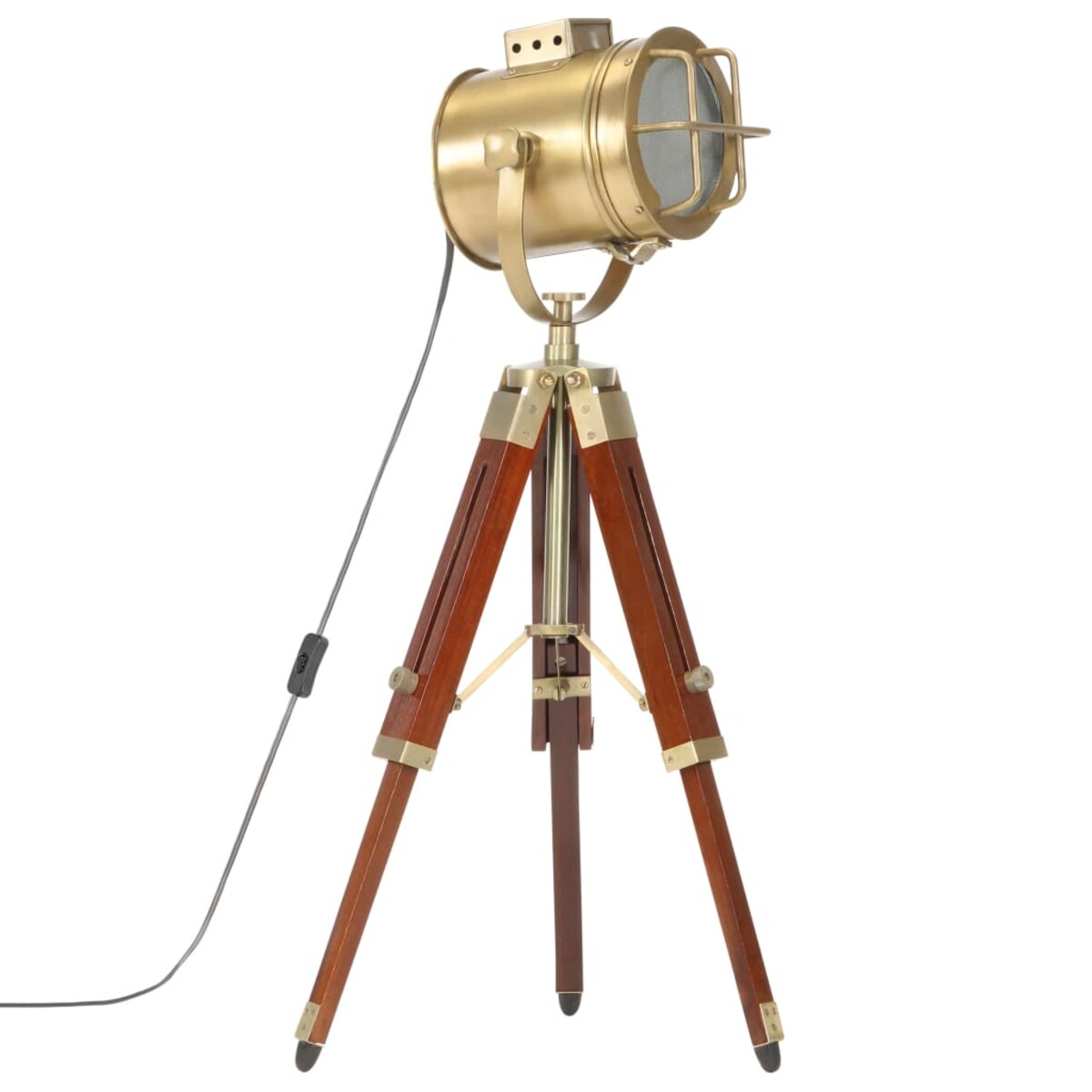 vidaXL Lampa podłogowa na trójnogu, lite drewno mango, 69 cm