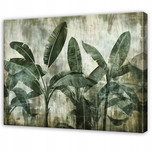 Obraz Do Sypialni Salonu Na Płótnie Liście Dżungla Zielony 60x40