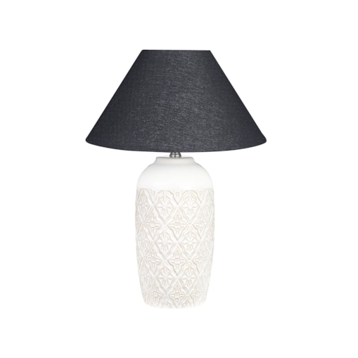 Lampa stołowa ceramiczna beżowa TELIRE