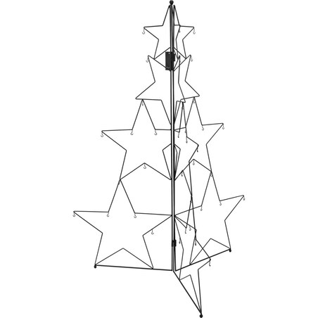 Metalowa ozdoba w kształcie choinki, 110 cm