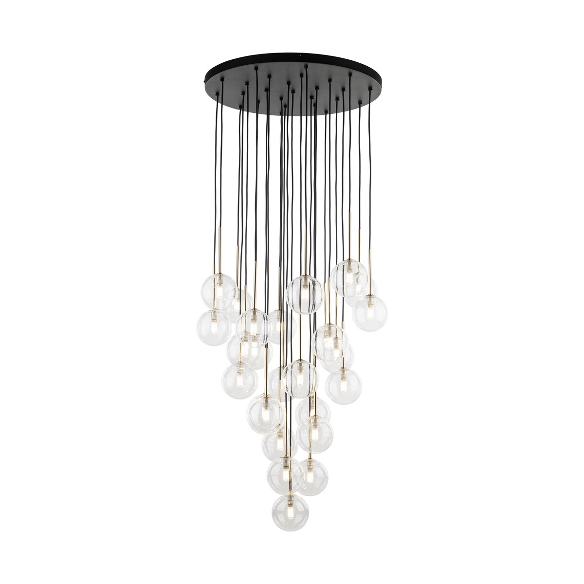 Lampa wisząca TK Lighting NILOS 10099 czarno-złota 26xG9 62 cm regulowana do salonu i jadalni