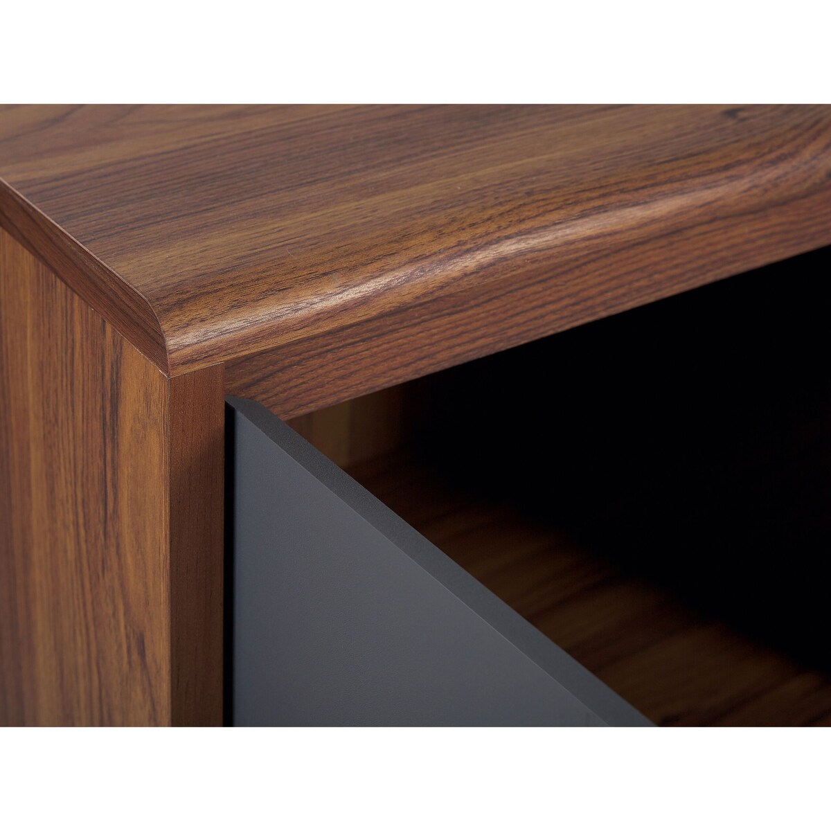 Szafka trzydrzwiowa ciemne drewno z szarym MEDFORT