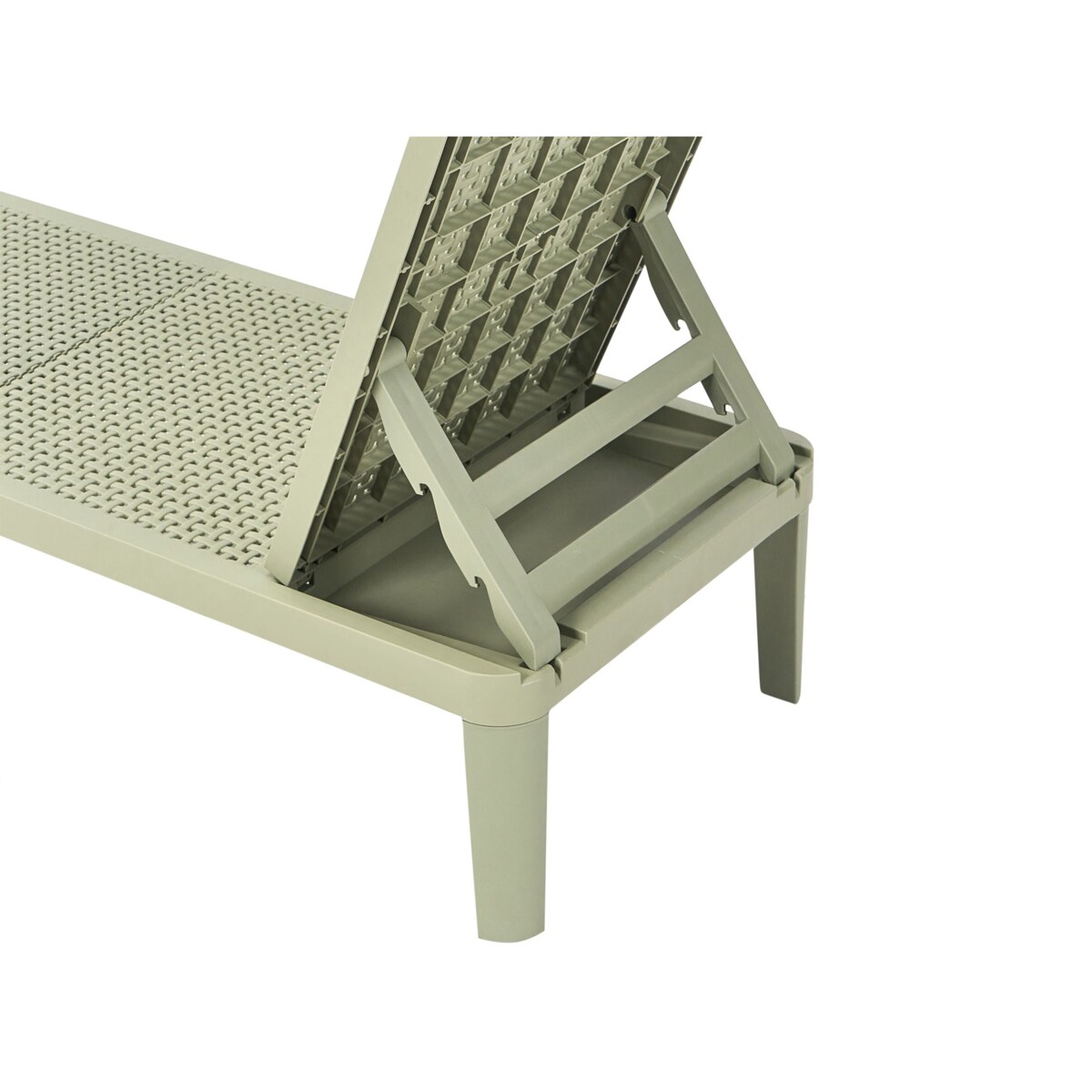 Leżak ogrodowy OSSIMO Rozkładany Materiał syntetyczny Jasnozielony
