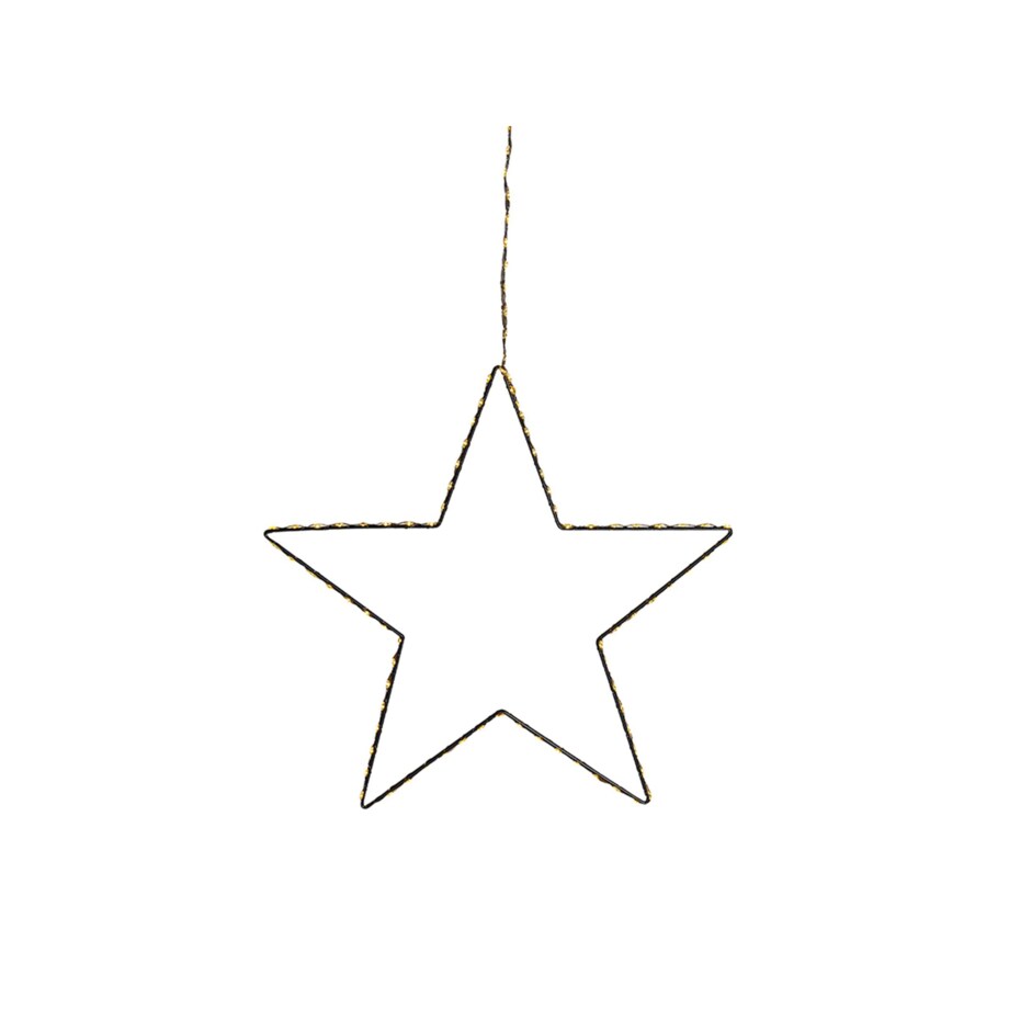 Zestaw 3 dekoracji wiszących LED gwiazda srebrny KUNNARI