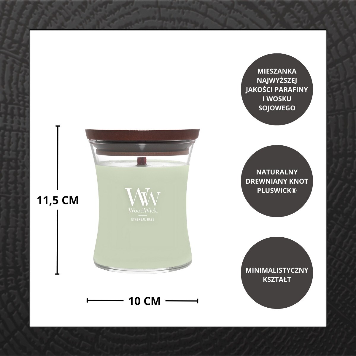 WoodWick świeca średnia ETHEREAL HAZE