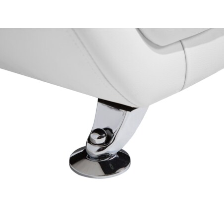 Sofa 3-osobowa ekoskóra biała LEIRA