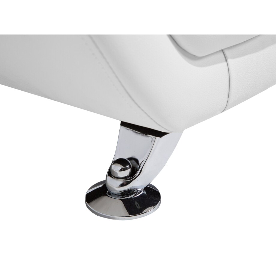 Sofa 3-osobowa ekoskóra biała LEIRA