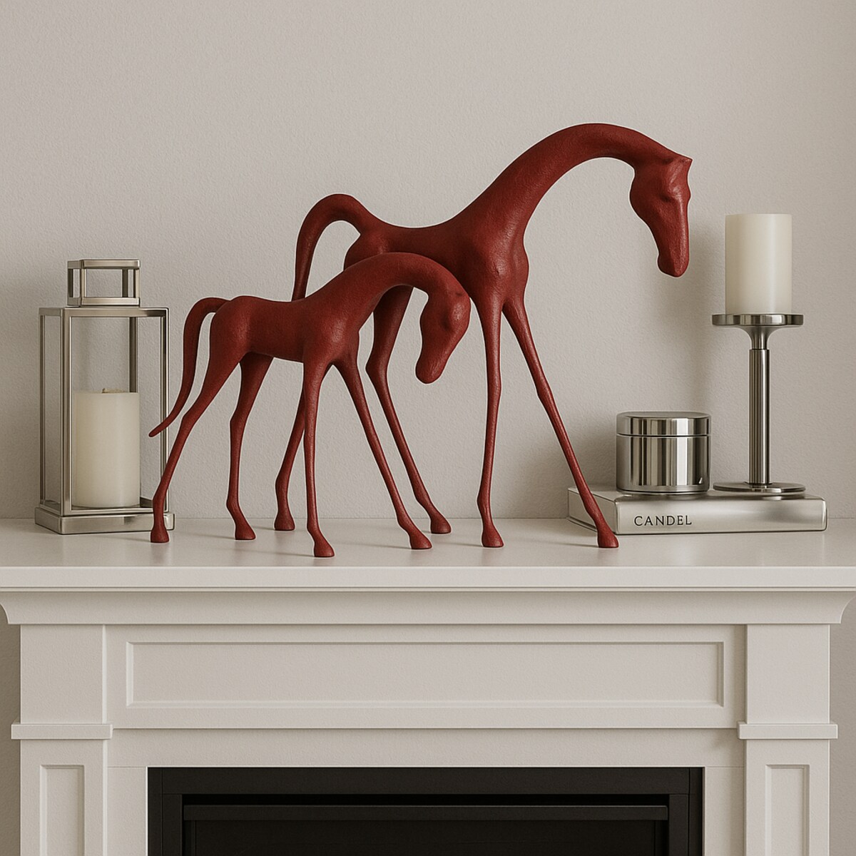 FIGURKA DEKORACYJNA COCO S CZERWONY