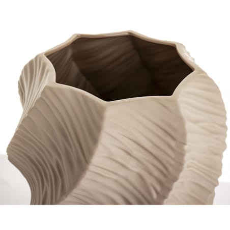 Wazon porcelanowy 30,5x21x21 cm TWISTER beżowy