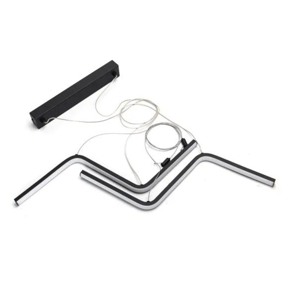 lampa wisząca led z metalu i silikonu, 23 w, 6500k asymetryczna