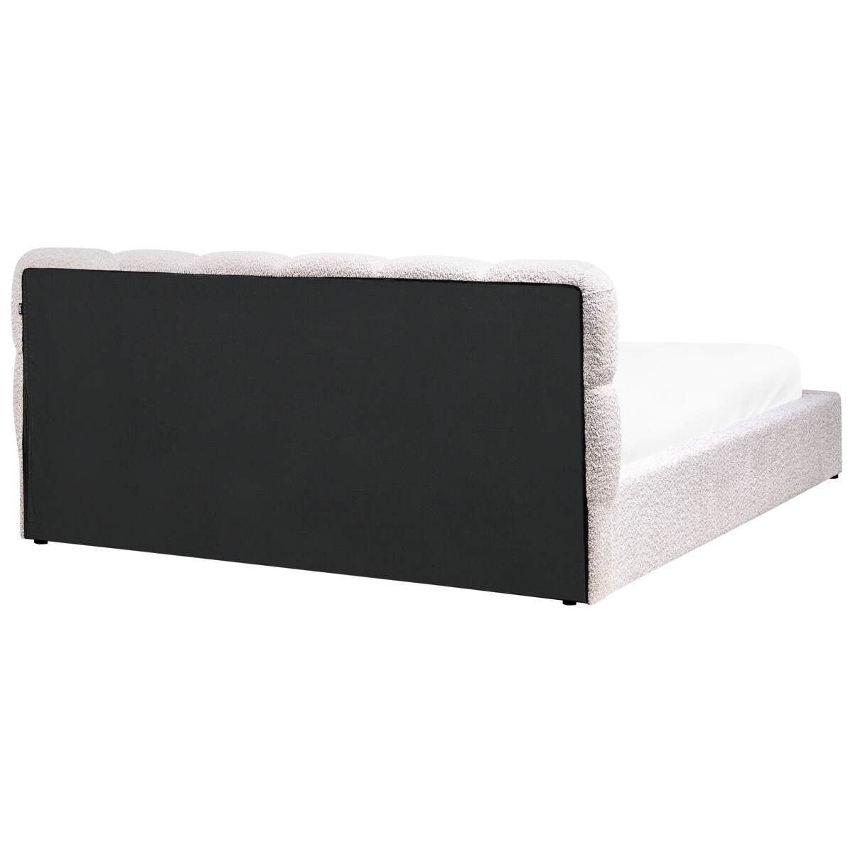 Łóżko z pojemnikiem Boucle BASTON 180 x 200 cm Jasnobeżowy