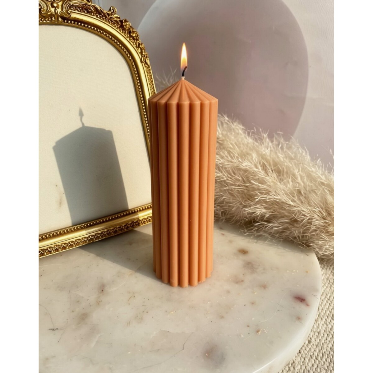 Świeca ekologiczna sojowa dekoracyjna "Terracotta" 150x50mm