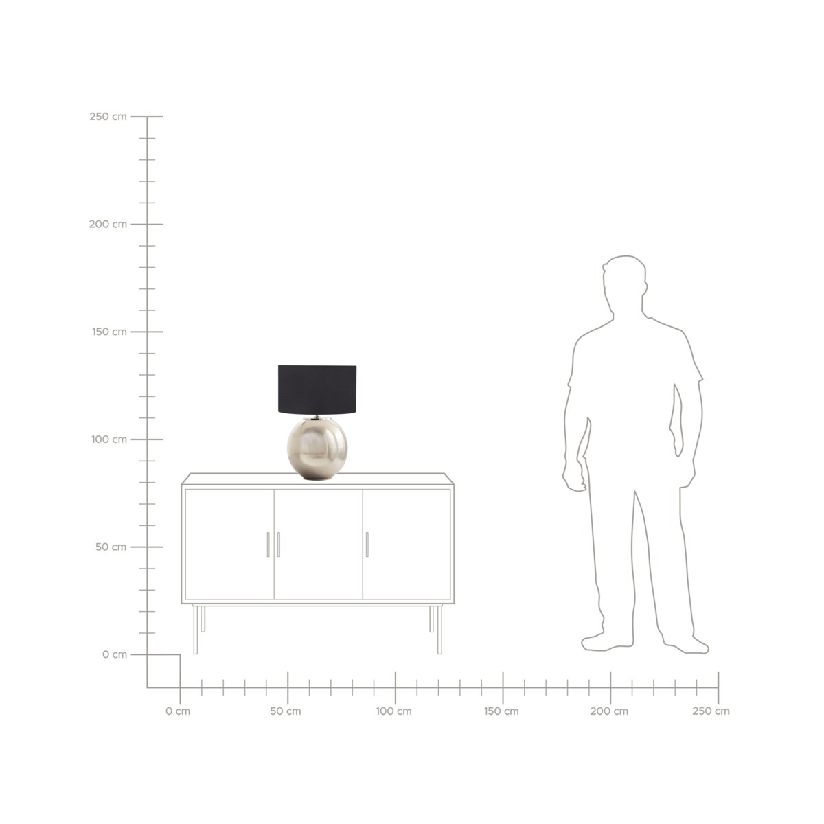 Lampa stołowa SOBRAMATI Metal Srebrny