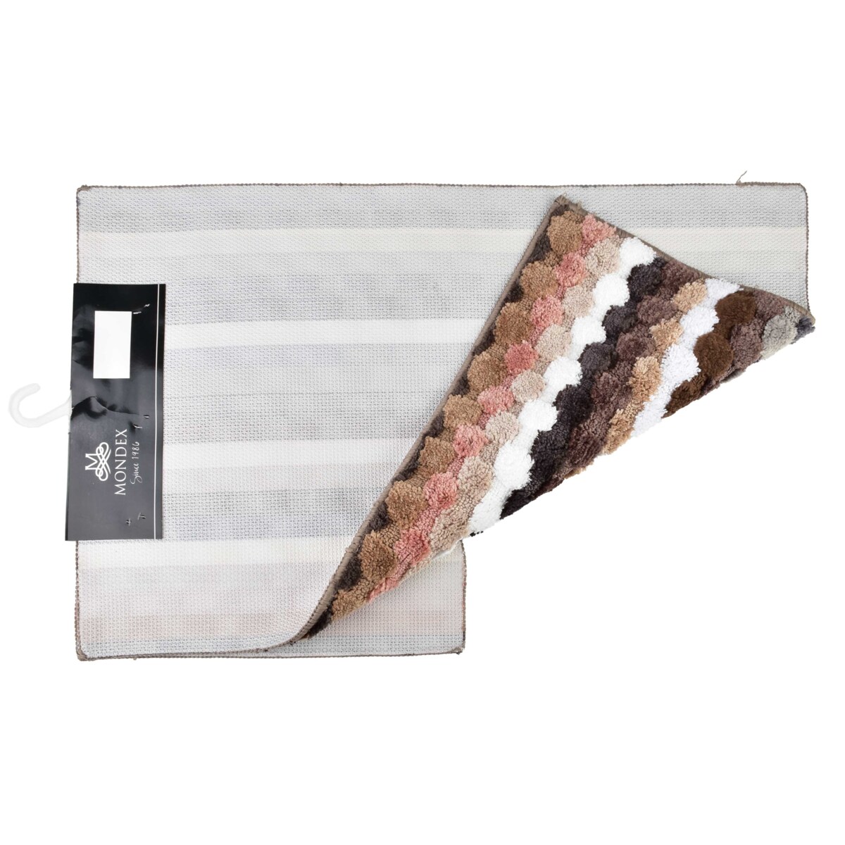 ZAC Komplet 2 dywaników 50x90cm/50x40cmpaski brąz