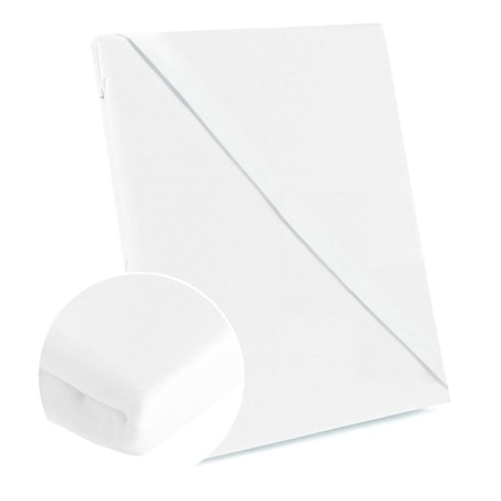 Prześcieradło bawełniane bez gumki 200x220 + dodatkowe 5cm po bokach białe