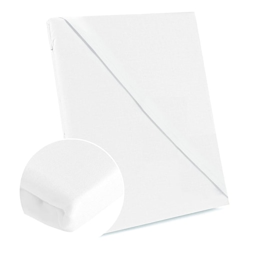 Prześcieradło bawełniane bez gumki 200x220 + dodatkowe 5cm po bokach białe