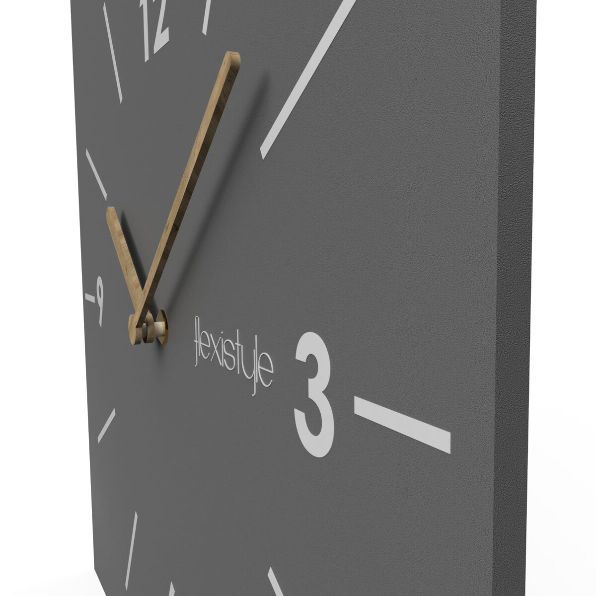 Kwadratowy zegar ścienny Scandic 30cm szary