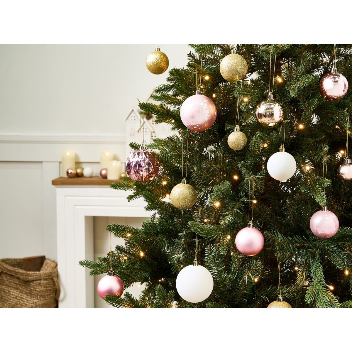 Zestaw 114 bombek GJENDE Różowy