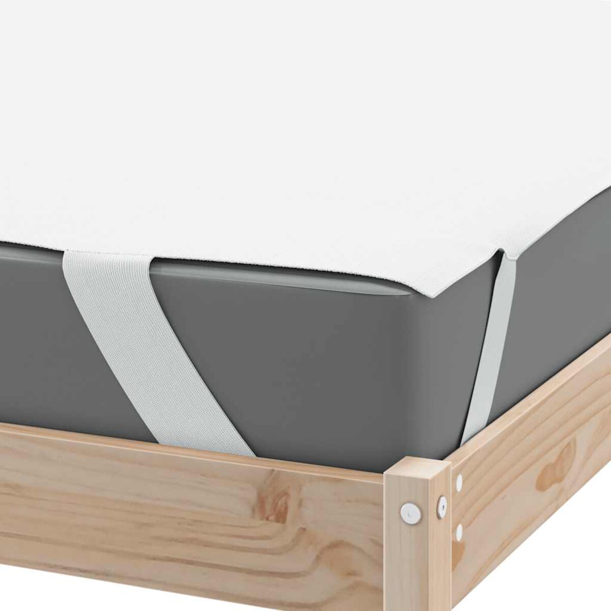 vidaXL Ochraniacz na materac, biały, 90x220 cm, wodoodporny