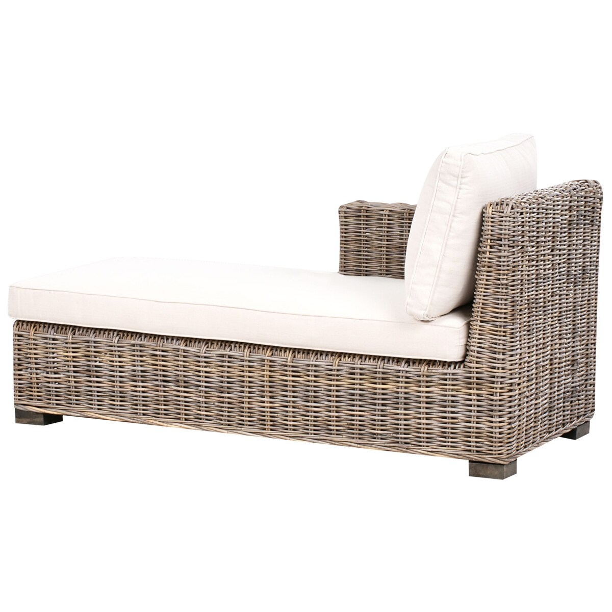 Sofa ogrodowa rattanowa szara VALLETRI