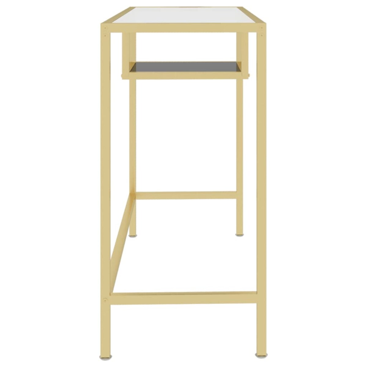 vidaXL Biurko komputerowe, przezroczyste 100x36x74 cm, szkło hartowane