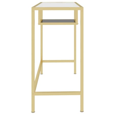 vidaXL Biurko komputerowe, przezroczyste 100x36x74 cm, szkło hartowane