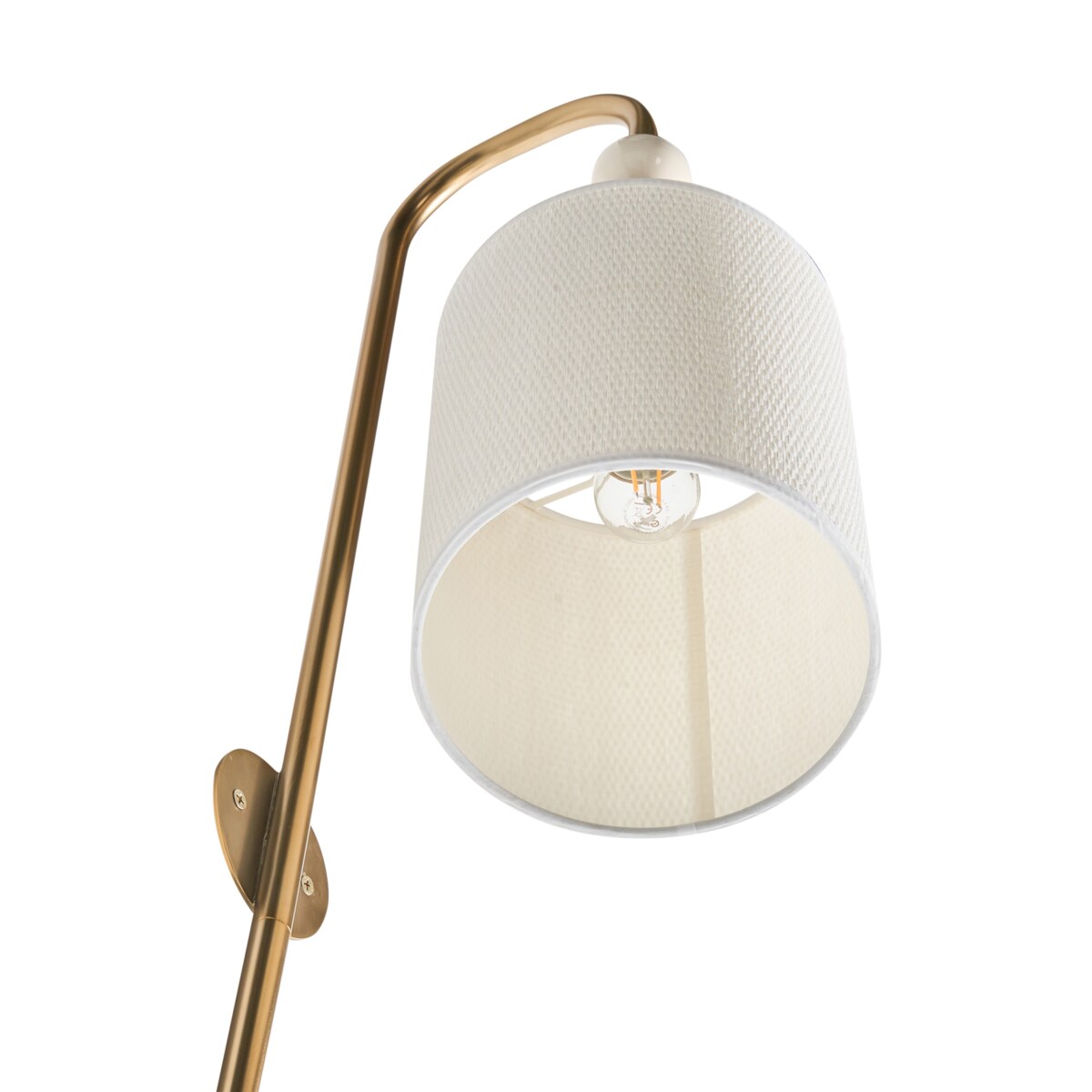 Lampa ścienna LOKY Mosiężny/beżowy Metal