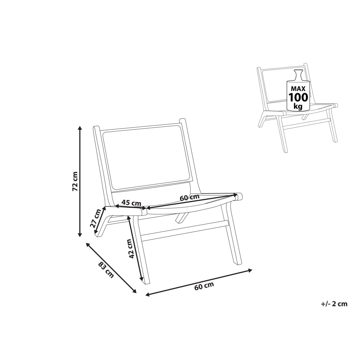 Krzesło drewniane z plecionką rattanową jasne drewno MIDDLETOWN