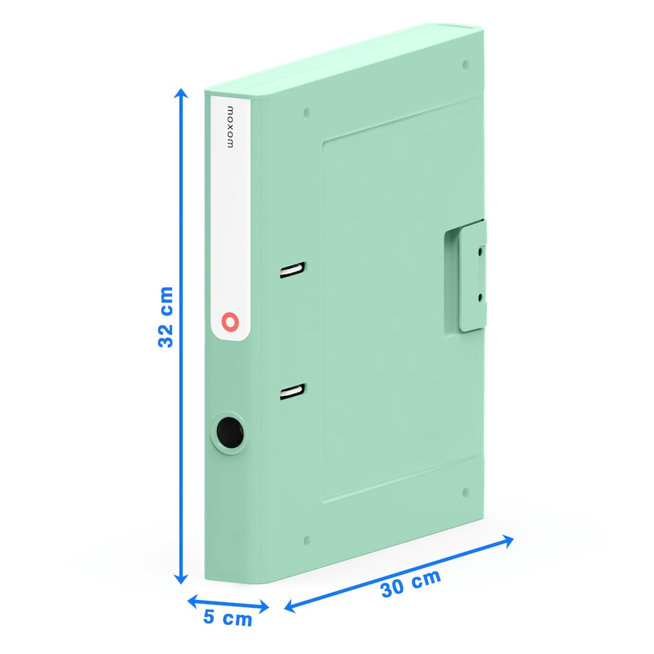 Segregator Na Dokumenty Stojący 5 Cm Wąski Plastikowy Nowoczesny Turkusowy