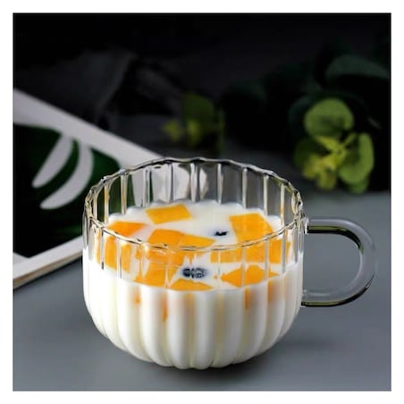 Filiżanka z falowanymi ściankami Ryflowana z uchem 450 ml 1szt SZK83