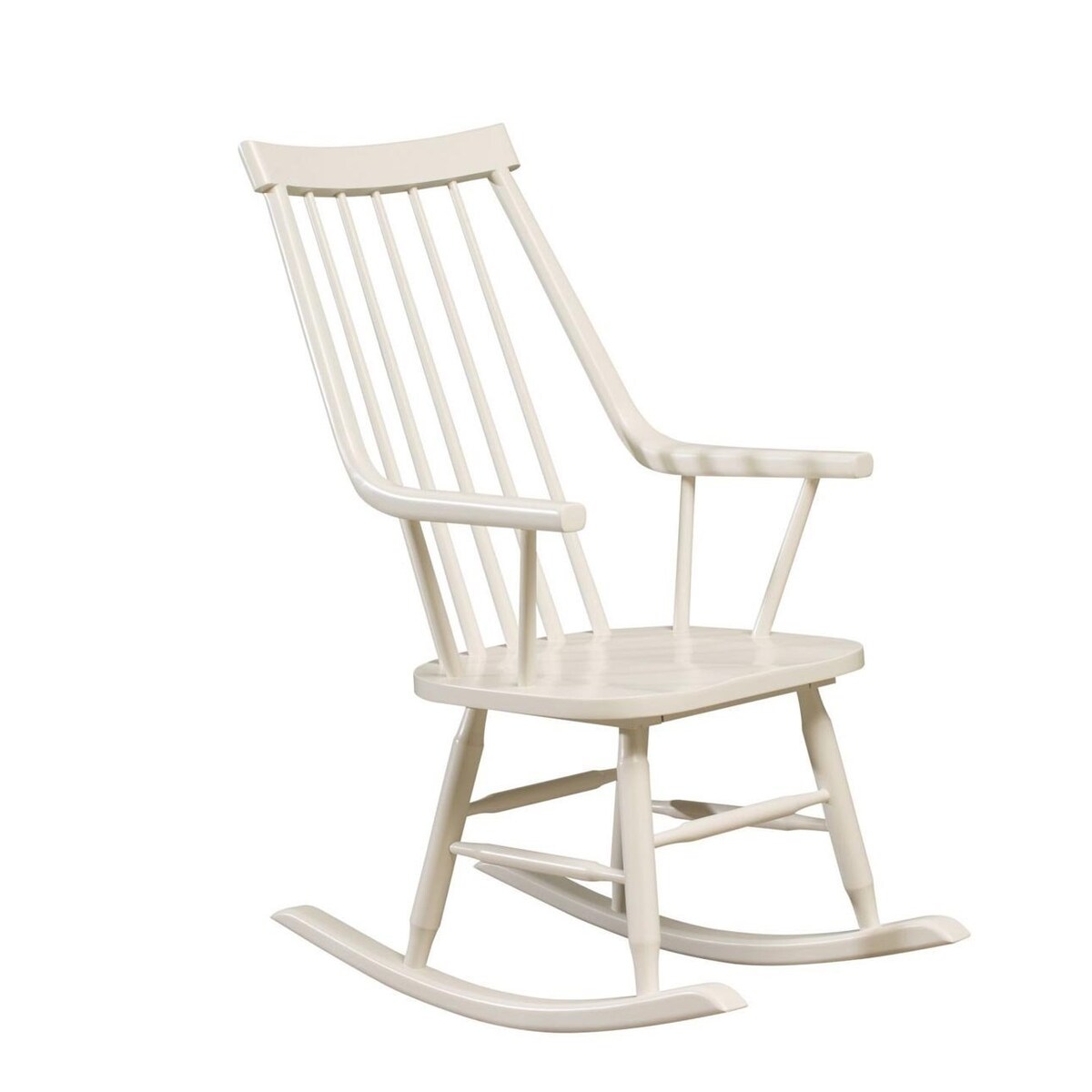 Fotel bujany Henry white, 54 x 44 x 114 cm