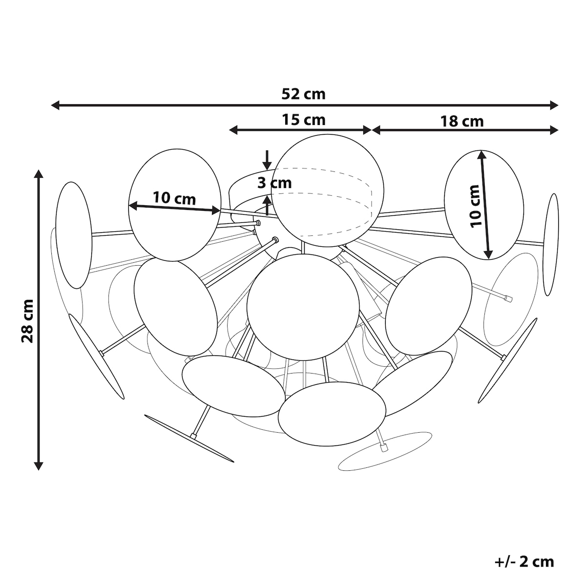 Lampa sufitowa MARITSA Metal Czarny
