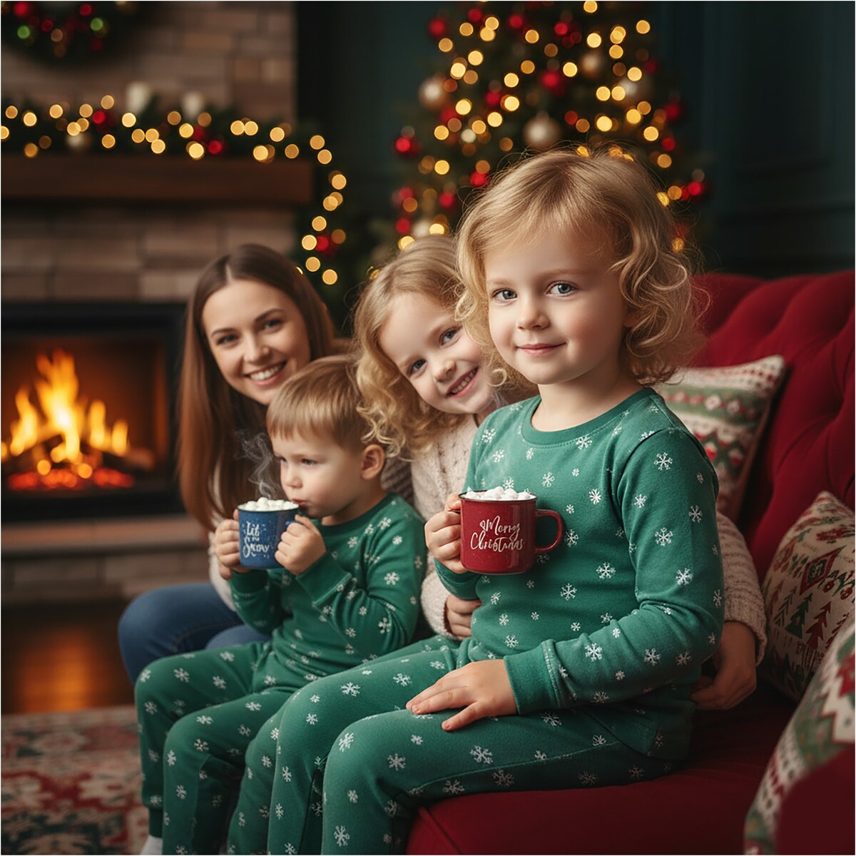 Kubek Świąteczny Kamionka Do Kawy Herbaty Na Prezent Duży 285 Ml