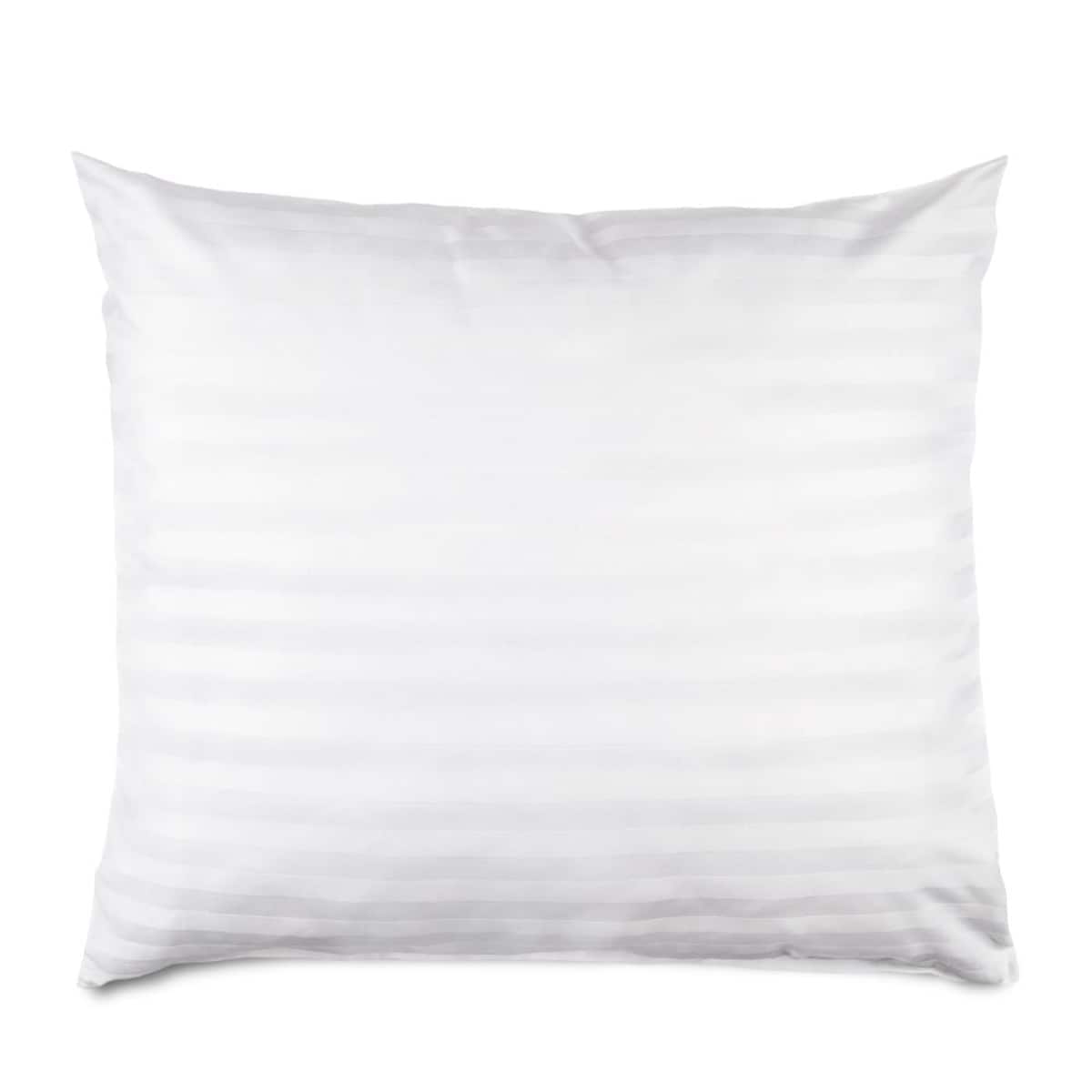 Poszewka bambusowa satyna bawełniana 50x60 Bamboo paski, białe