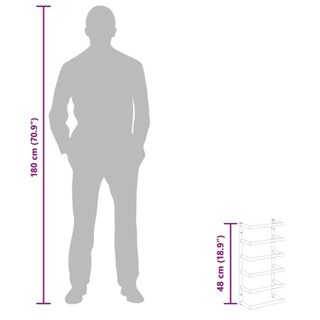 vidaXL Stojak na ręcznik, biały, 24x12x48 cm, stalowy