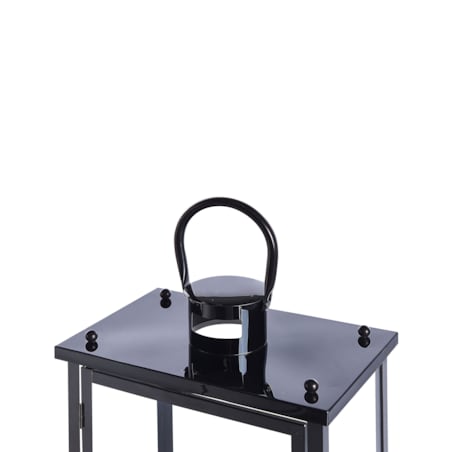 Lampion stalowy 29 cm czarny TENERIFE