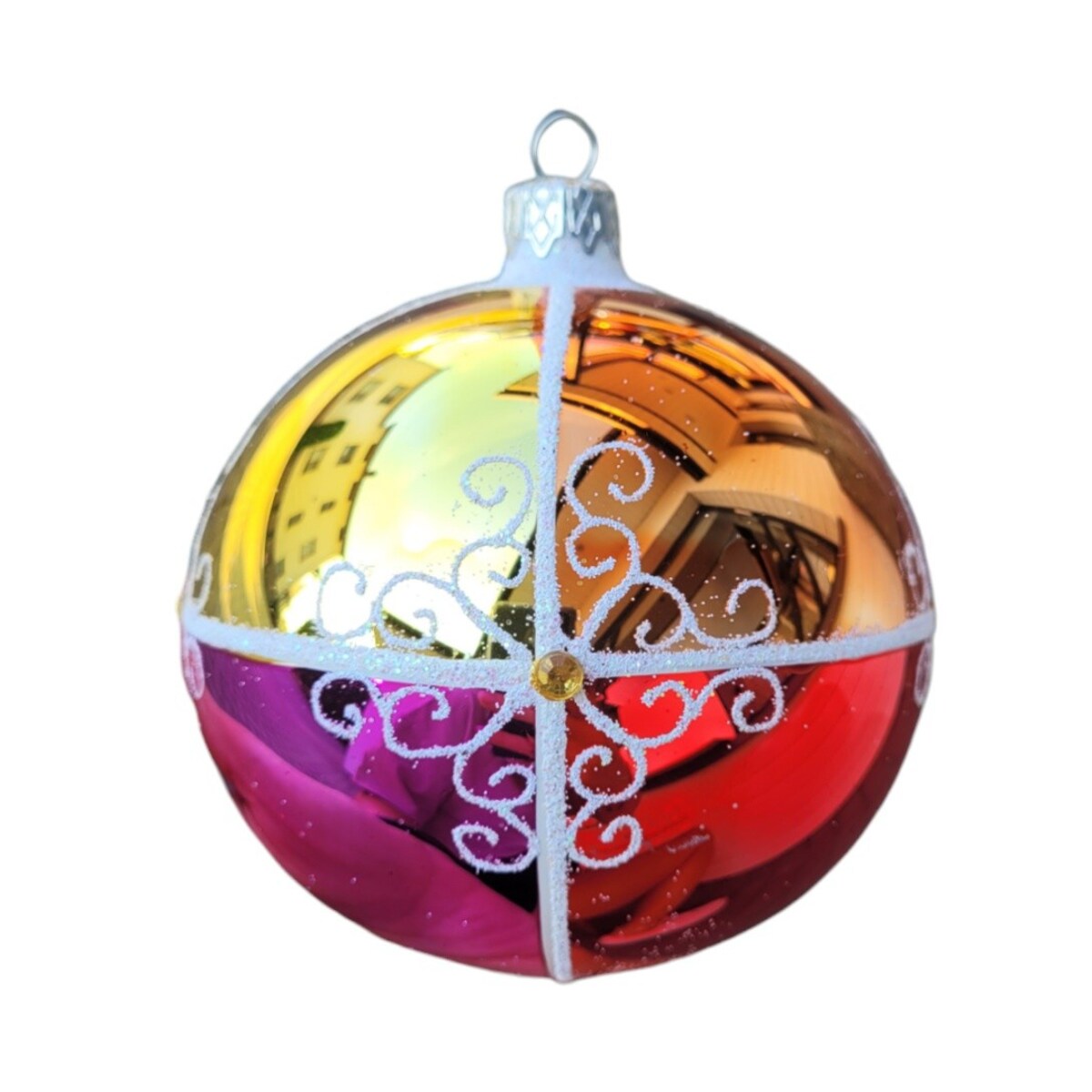 Bombka szklana 4 szt. OPALE Ø 100 mm