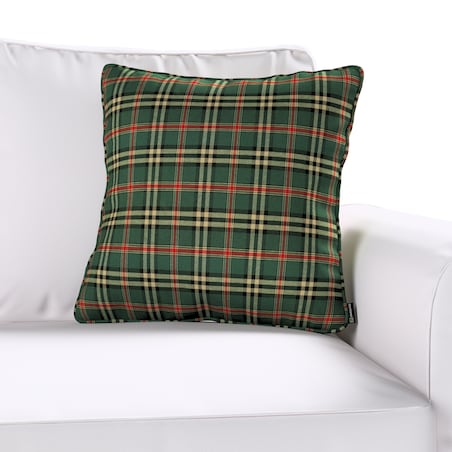 Poszewka Gabi na poduszkę 45x45 zielono-czerwona kratka