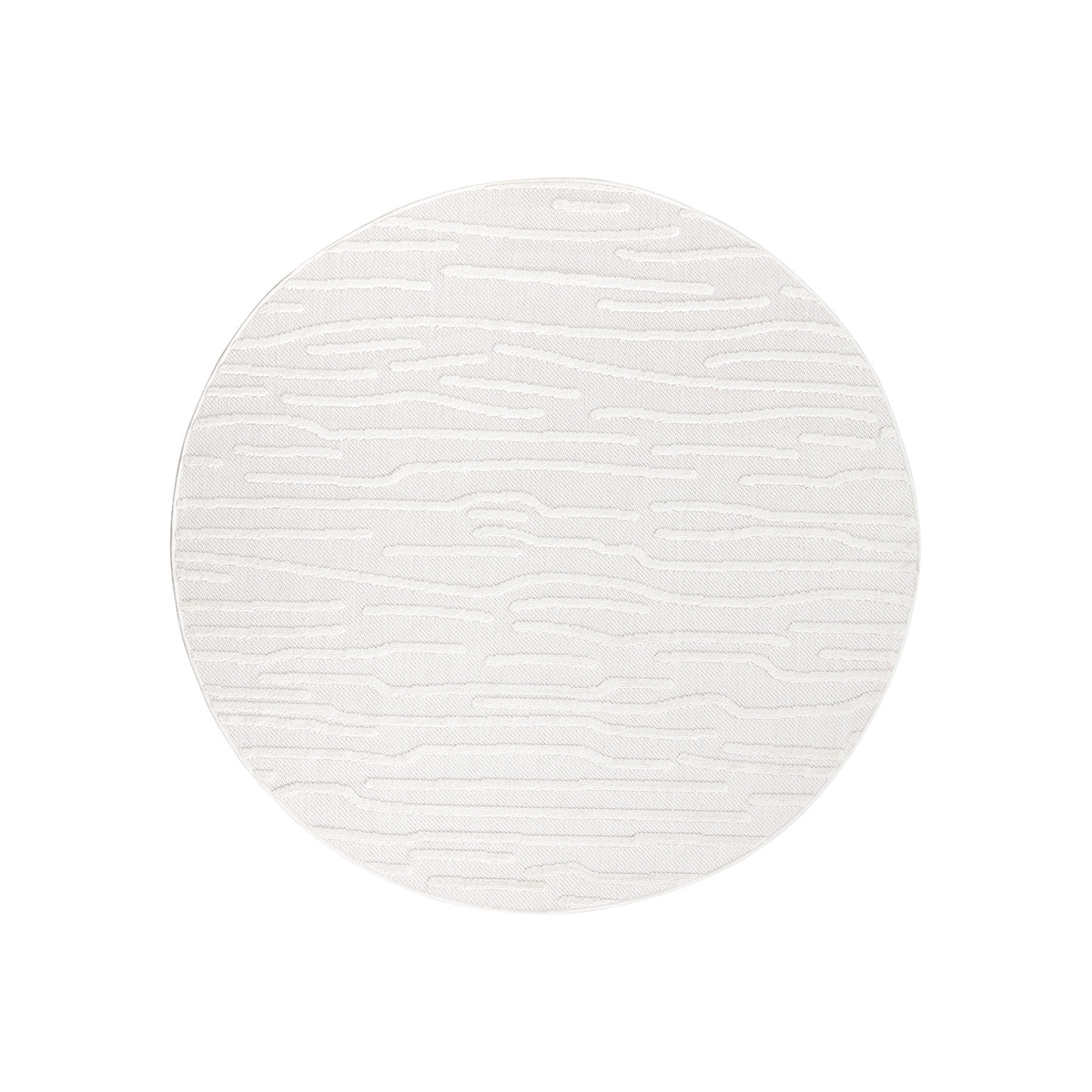 Dywan okrągły na zewnątrz i do wnętrz Sanori 4500 Krem 160x160